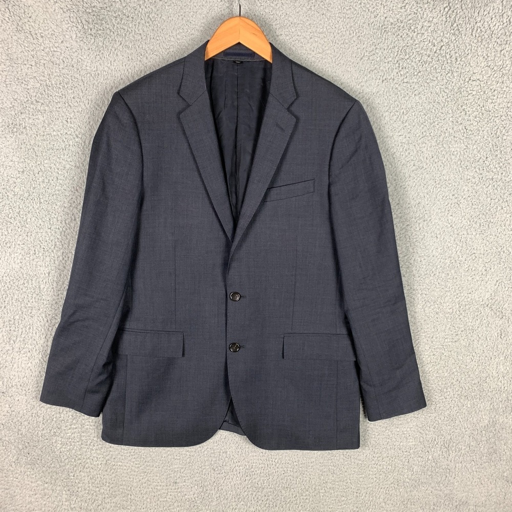 J.Crew Ludlow Blazer Suit Jacket Mens 40R Blue/Gray Slim-Fit Italian Wool